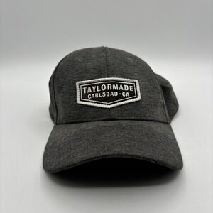 TaylorMade Carlsbad CA Patch Fitted‎ Hat Gray L/XL A-Flex Performance Cap Golf